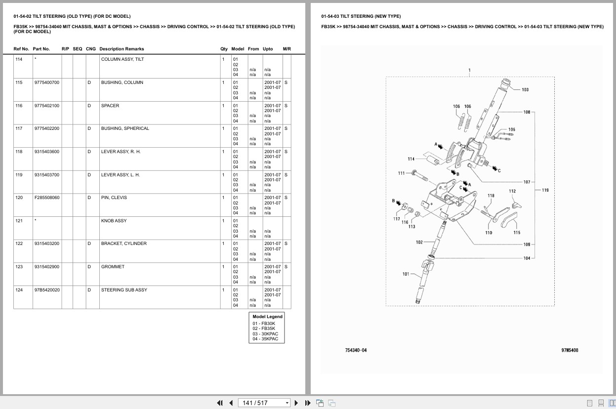 Mitsubishi Forklift FB35K Europe Parts Catalog (2)