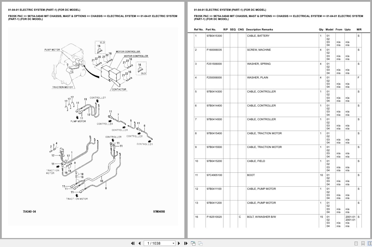 Mitsubishi Forklift FB35K PAC Europe Parts Catalog (1)