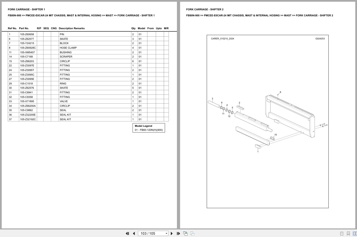 Mitsubishi Forklift FB80N 900 Europe Parts Catalog (2)