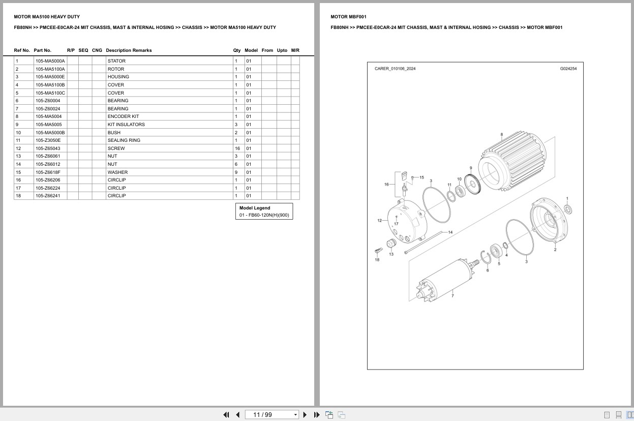 Mitsubishi Forklift FB80NH Europe Parts Catalog (3)