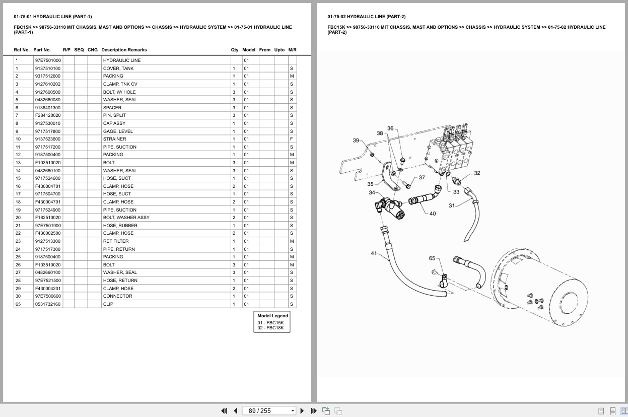 Mitsubishi Forklift FBC15K Europe Parts Catalog (3)