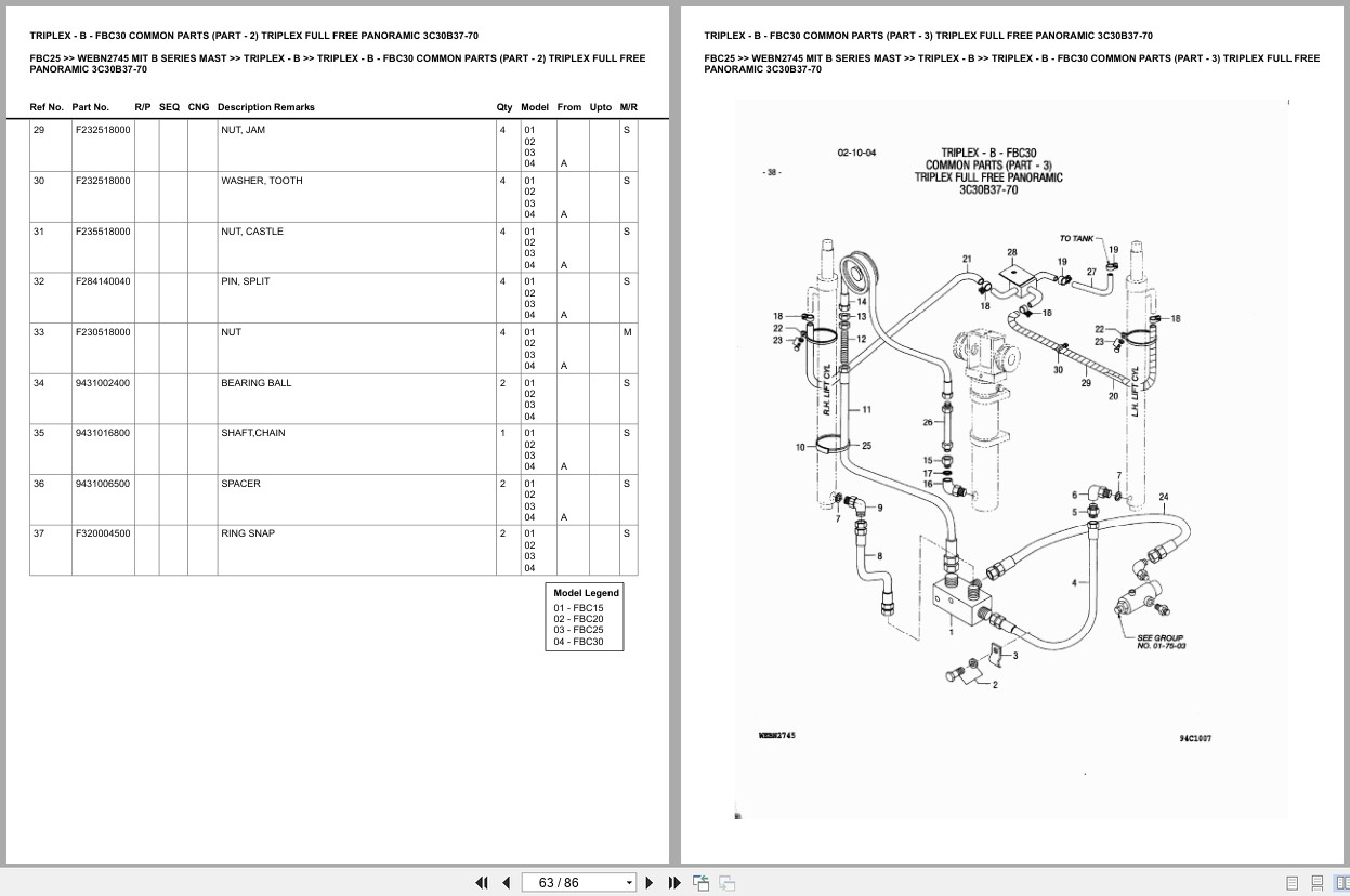 Mitsubishi Forklift FBC25 Europe Parts Catalog (2)