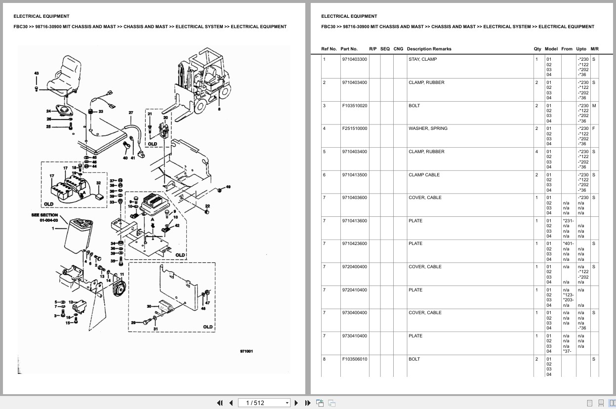Mitsubishi Forklift FBC30 Europe Parts Catalog (1)