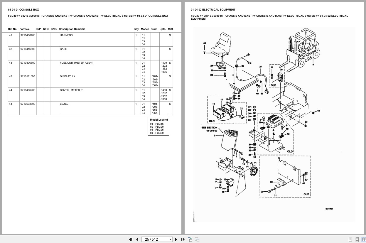 Mitsubishi Forklift FBC30 Europe Parts Catalog (3)