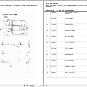Mitsubishi Forklift FBP25 36V 48V TR3500 Chassis Europe Parts Catalog 98754 30010 (1)