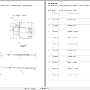 Mitsubishi Forklift FBP25 72V 80V TR3000 Chassis Mast Europe Parts Catalog WEBN2685 (1)