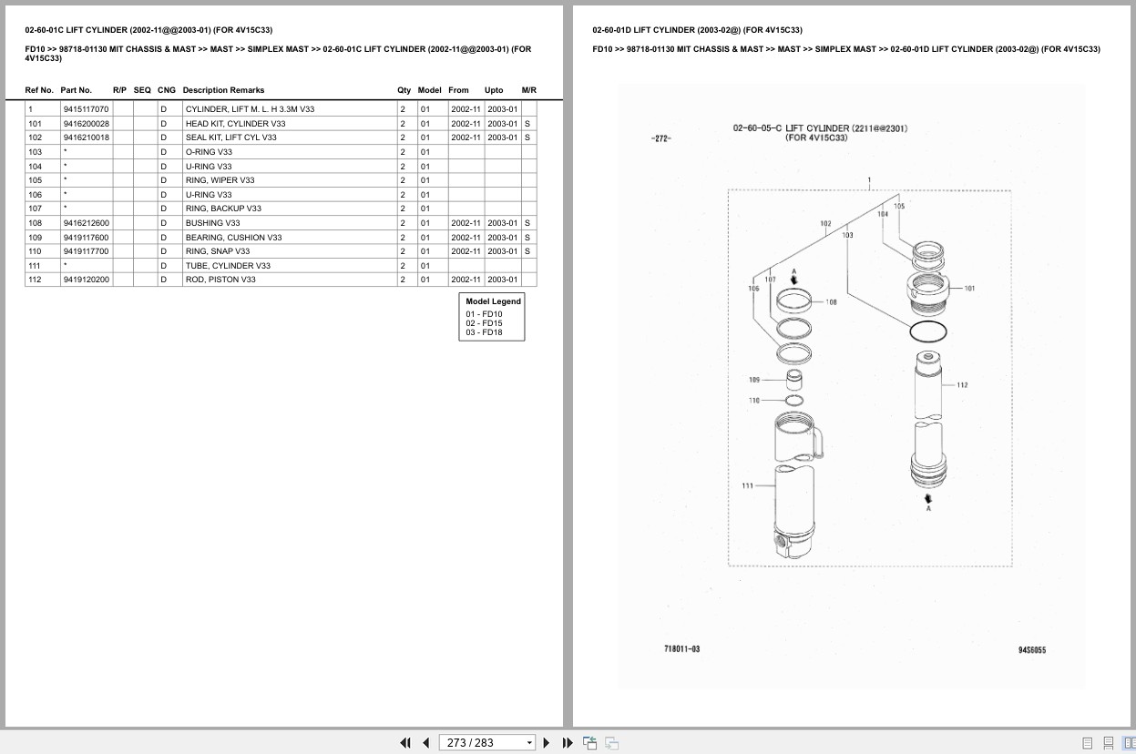 Mitsubishi Forklift FD10 Europe Parts Catalog (2)