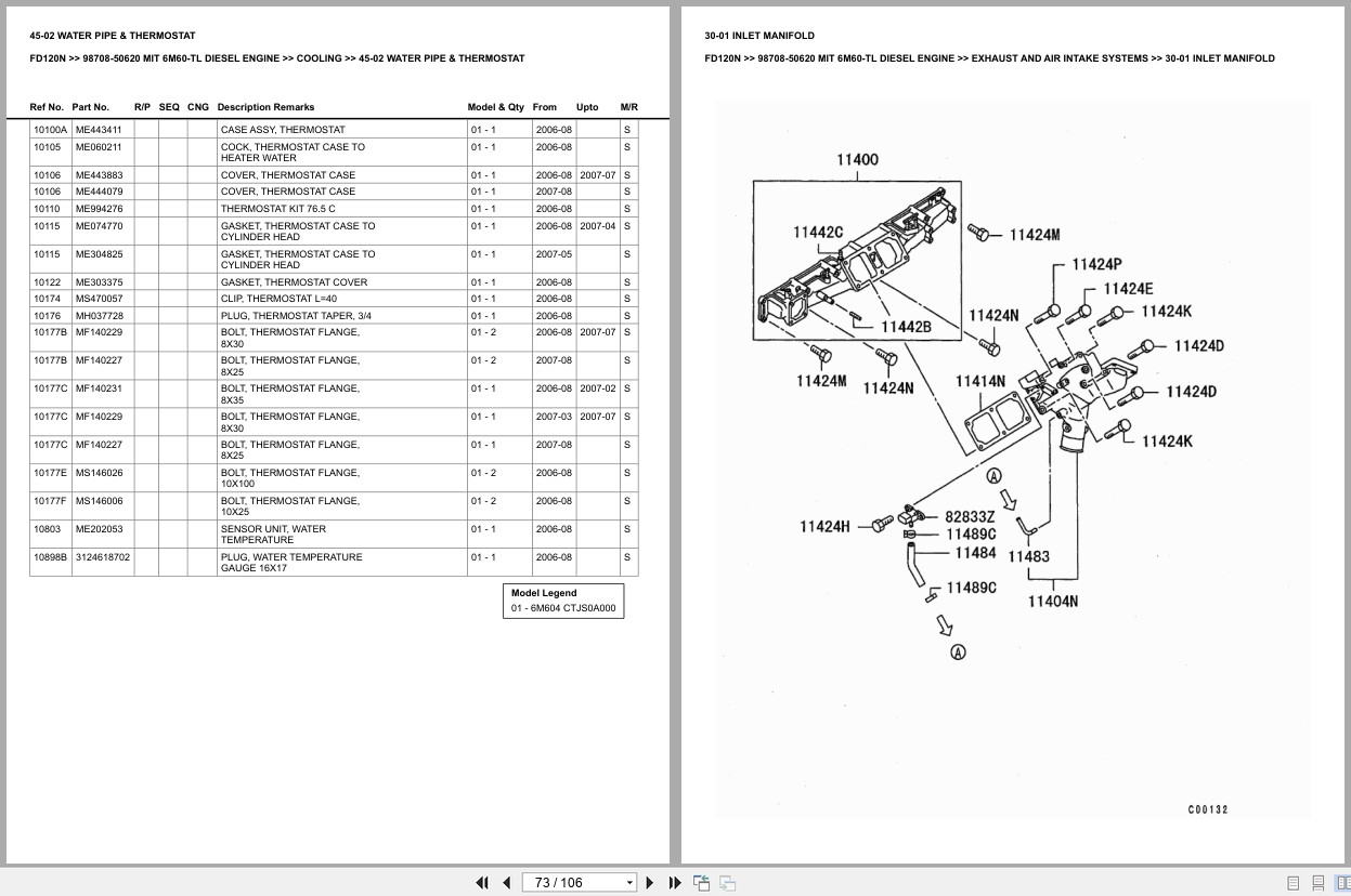 Mitsubishi Forklift FD120N Europe Parts Catalog (3)