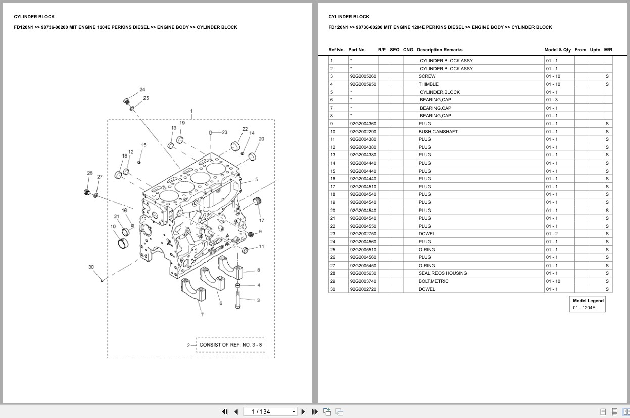 Mitsubishi Forklift FD120N1 Europe Parts Catalog (1)