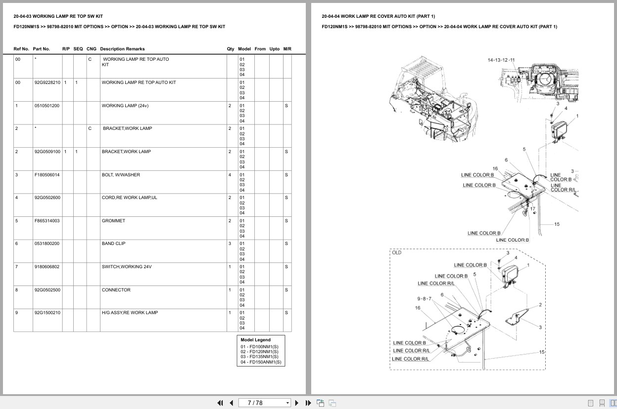 Mitsubishi Forklift FD120NM1S Europe Parts Catalog (1)