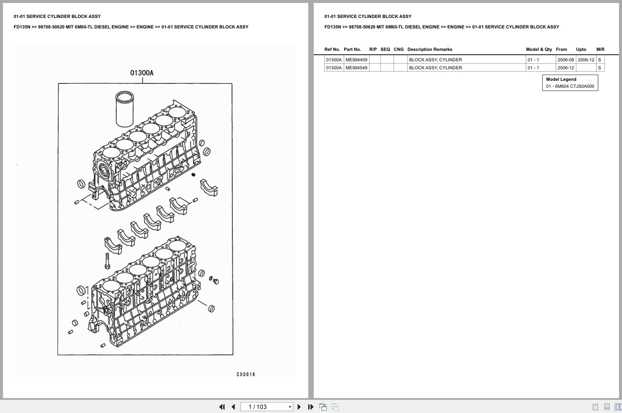 Mitsubishi Forklift FD135N Europe Parts Catalog (1)
