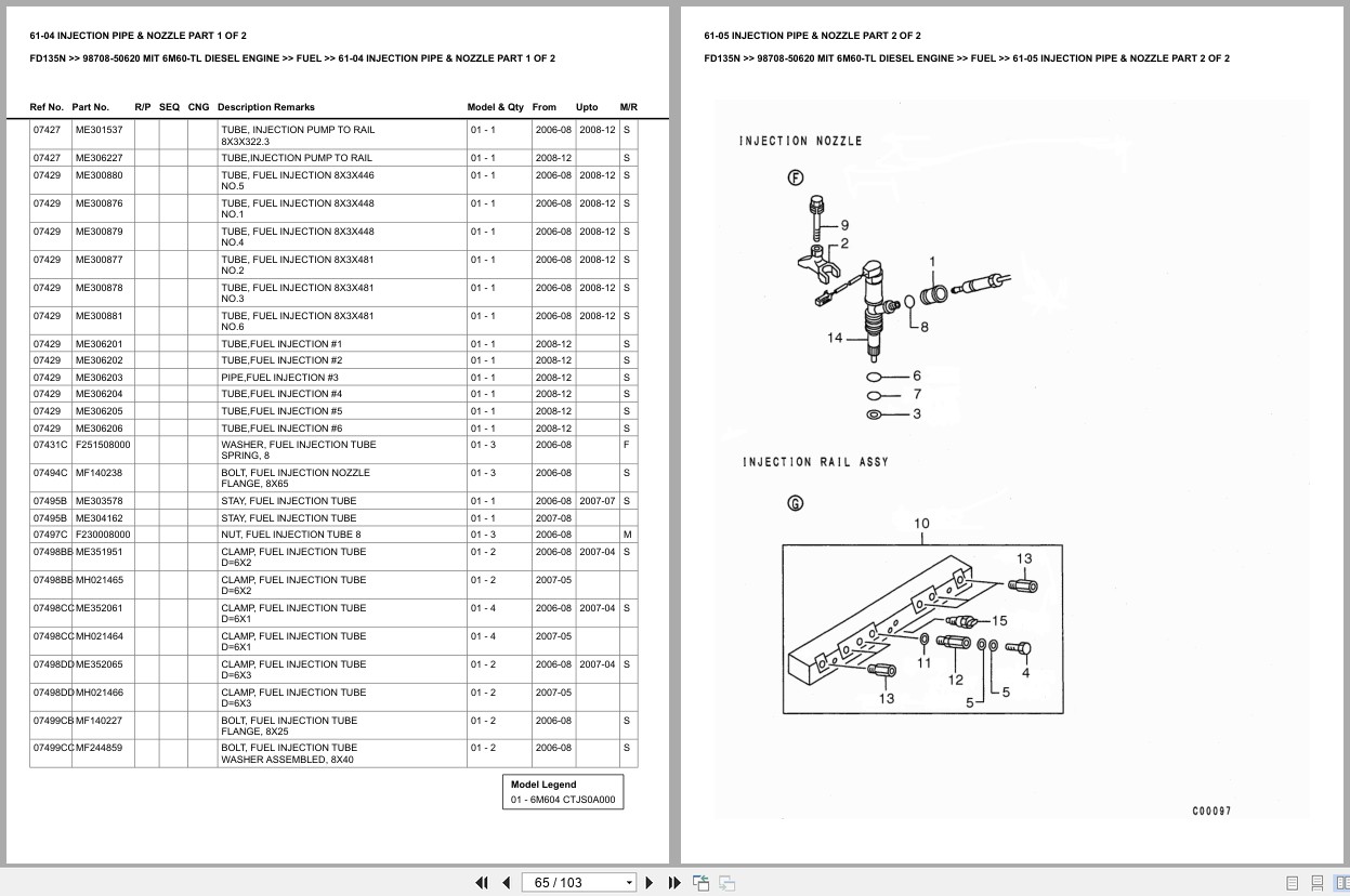 Mitsubishi Forklift FD135N Europe Parts Catalog (3)