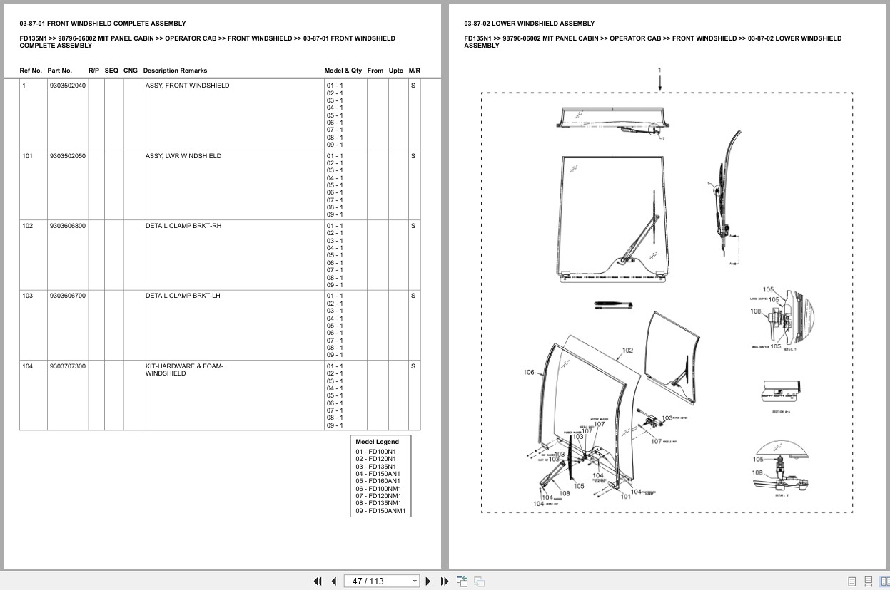 Mitsubishi Forklift FD135N1 Europe Parts Catalog (2)