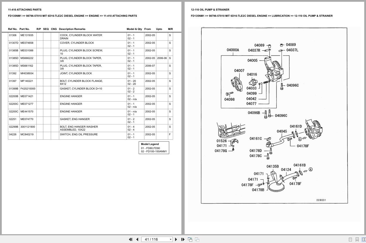 Mitsubishi Forklift FD135NM1 Europe Parts Catalog (1)