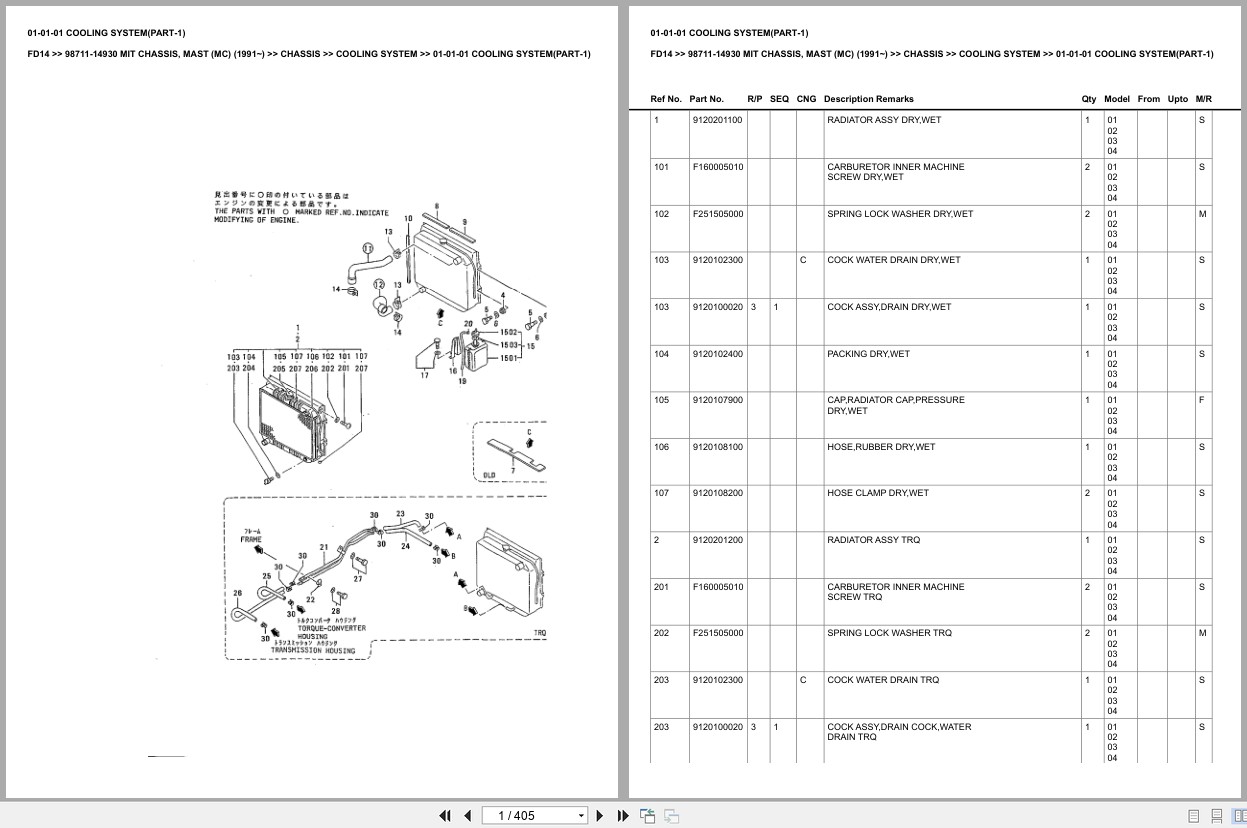 Mitsubishi Forklift FD14 Europe Parts Catalog (1)