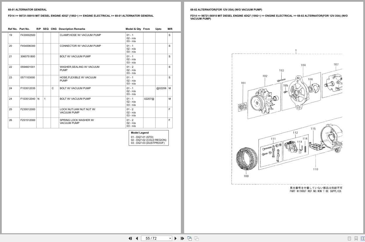 Mitsubishi Forklift FD14 Europe Parts Catalog (3)