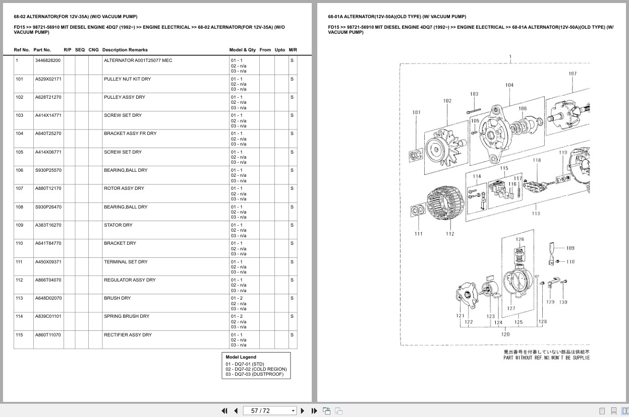 Mitsubishi Forklift FD15 Europe Parts Catalog (2)