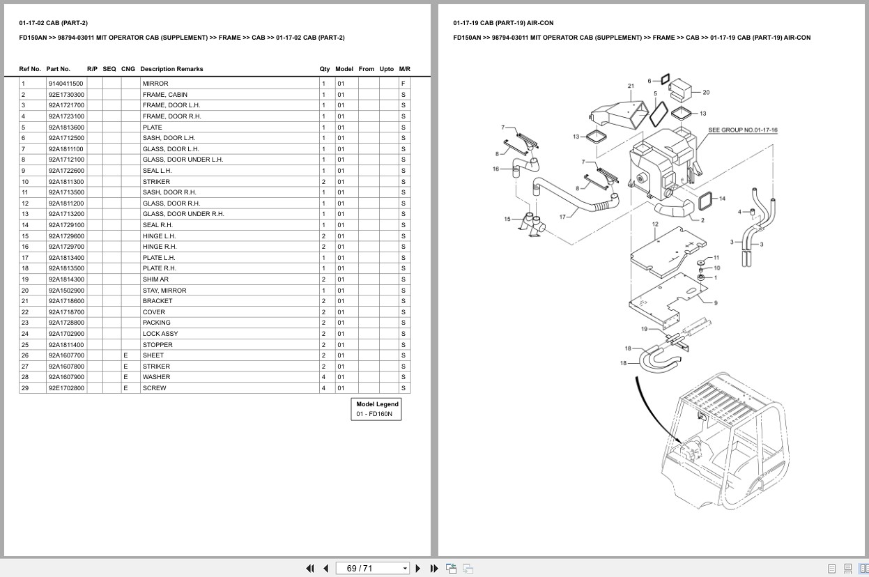 Mitsubishi Forklift FD150AN Europe Parts Catalog (1)