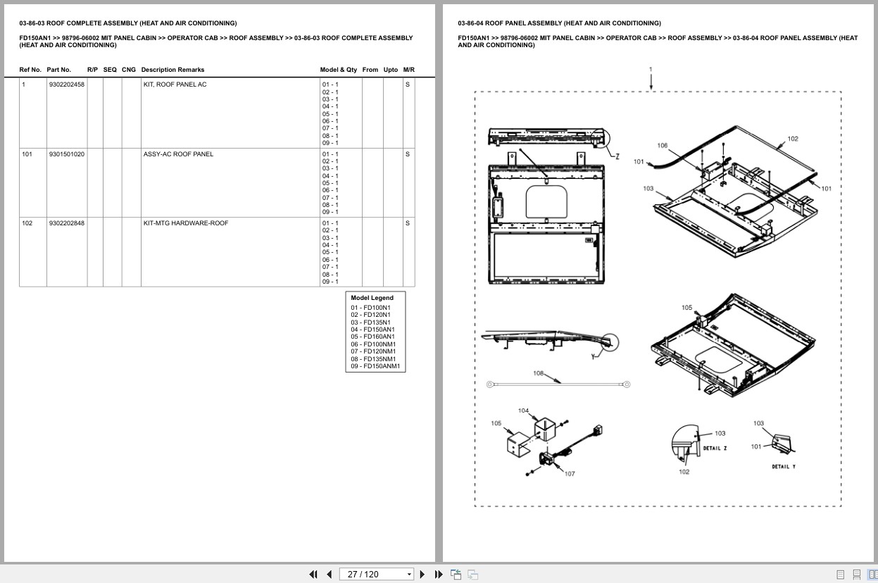 Mitsubishi Forklift FD150AN1 Europe Parts Catalog (3)