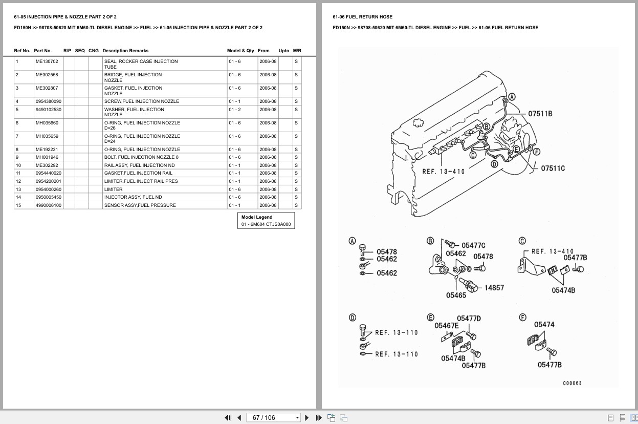 Mitsubishi Forklift FD150N Europe Parts Catalog (2)