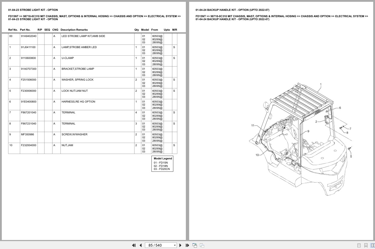 Mitsubishi Forklift FD15NT Europe Parts Catalog (1)