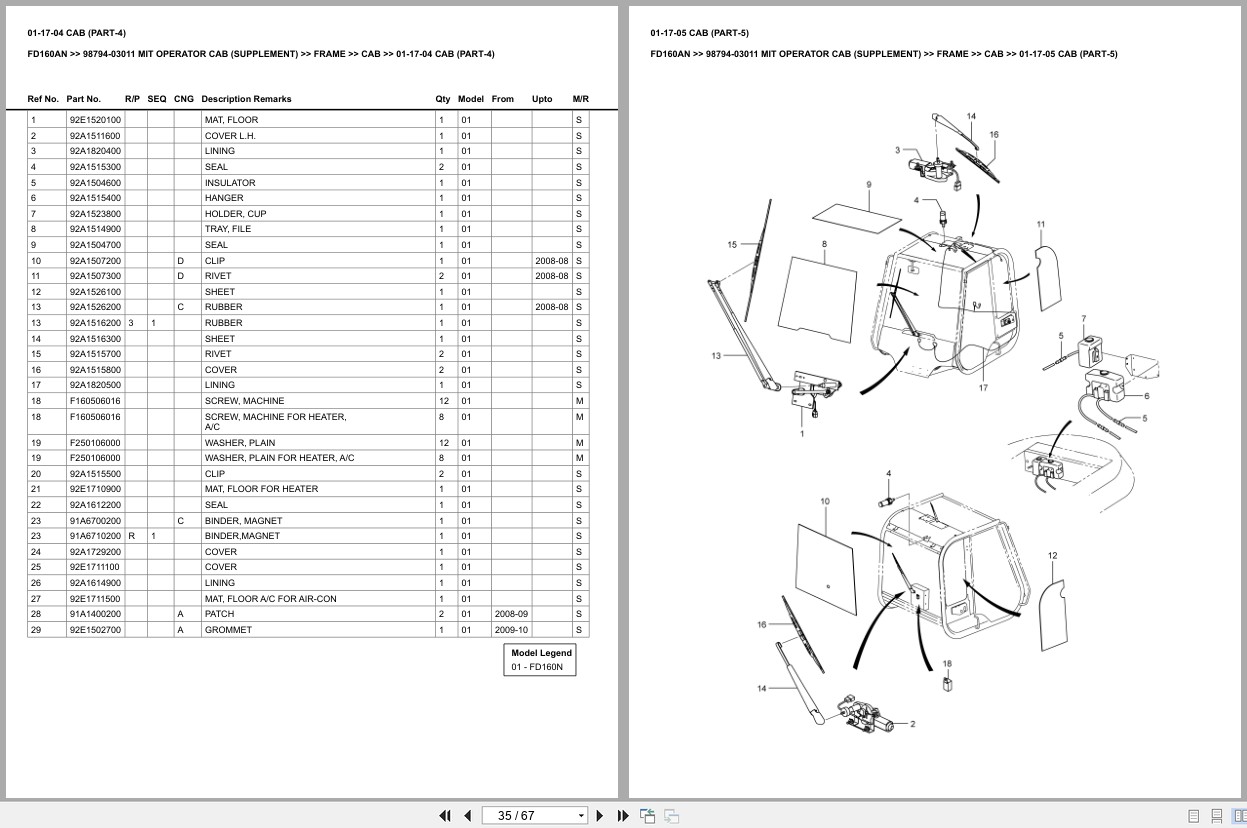 Mitsubishi Forklift FD160AN Europe Parts Catalog (1)