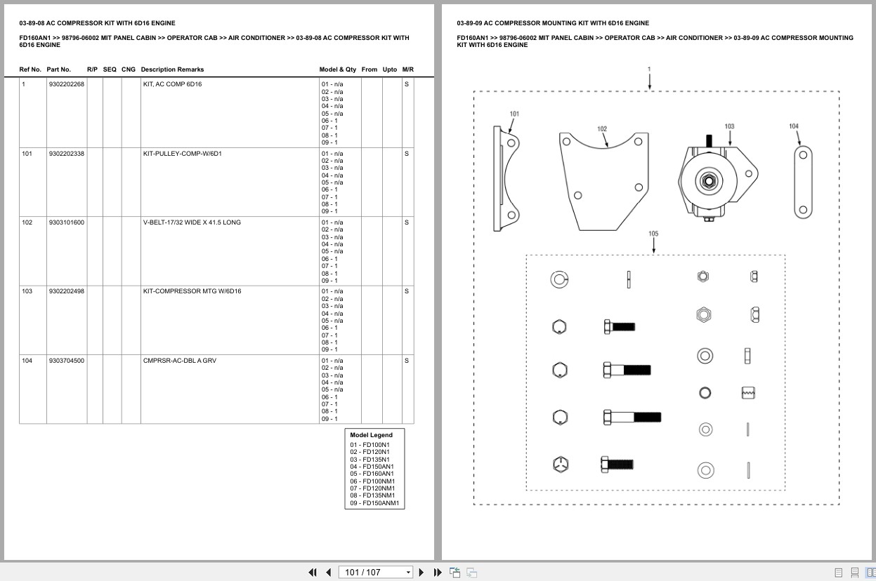 Mitsubishi Forklift FD160AN1 Europe Parts Catalog (3)