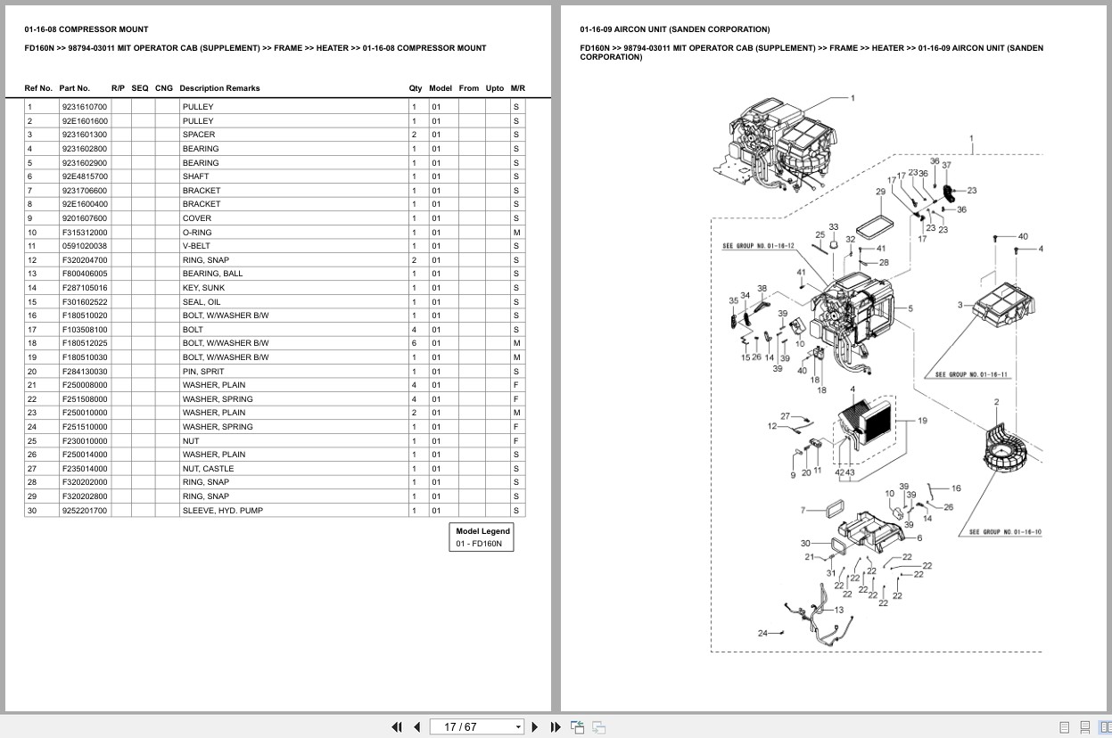 Mitsubishi Forklift FD160N Europe Parts Catalog (2)
