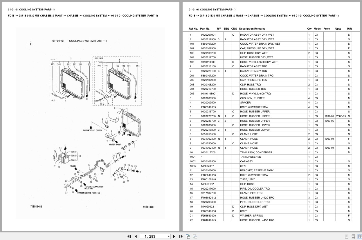 Mitsubishi Forklift FD18 Europe Parts Catalog (3)