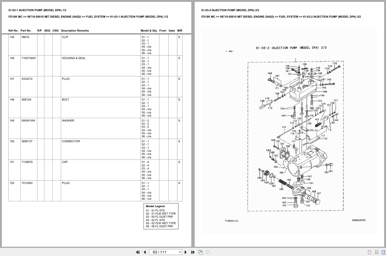 Mitsubishi Forklift FD18K MC Europe Parts Catalog (2)