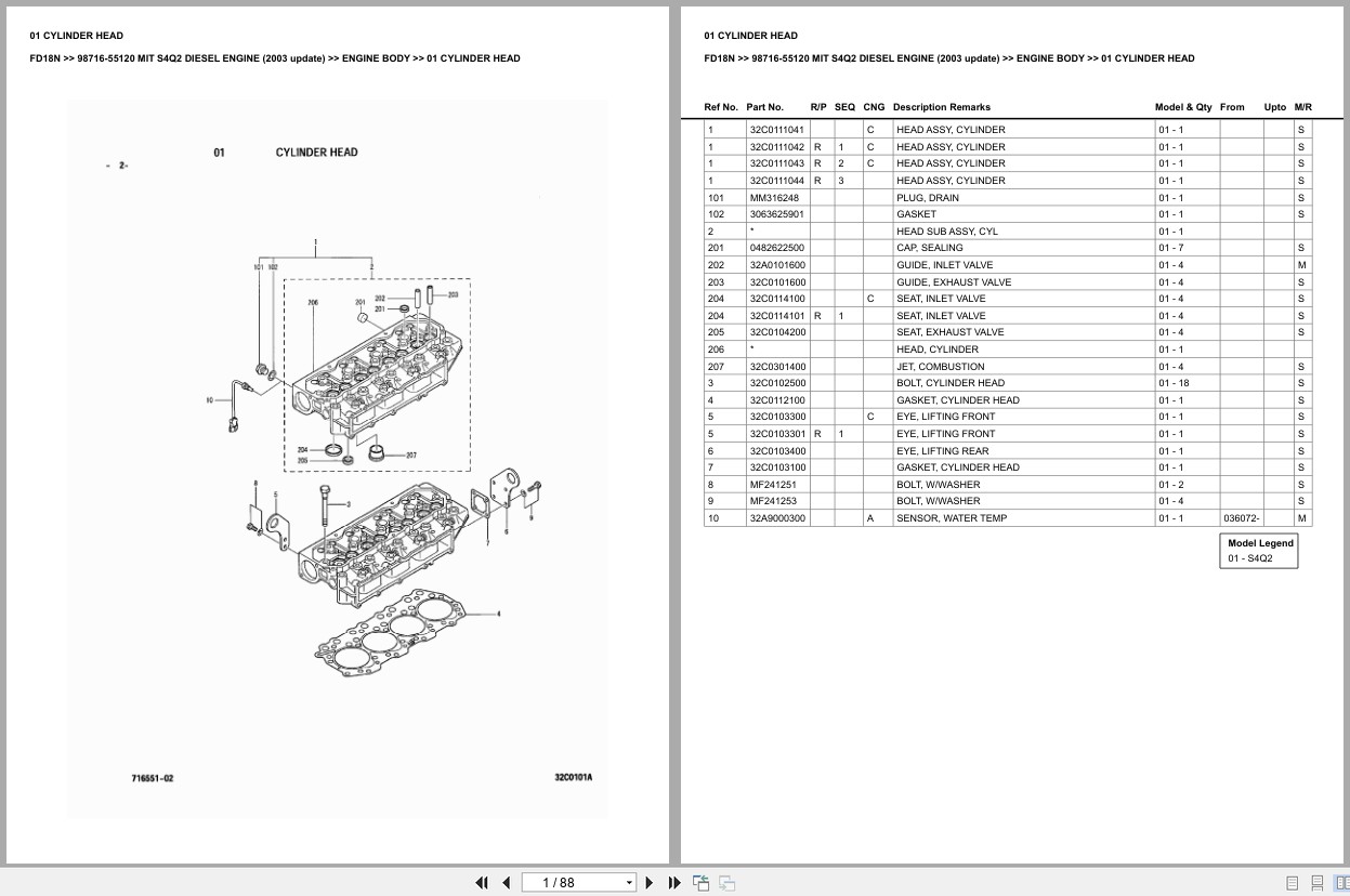 Mitsubishi Forklift FD18N Europe Parts Catalog (3)