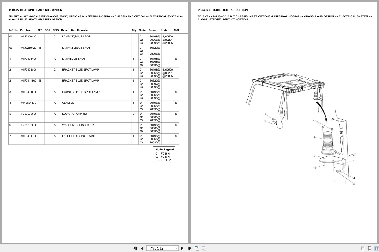 Mitsubishi Forklift FD18NT Europe Parts Catalog (1)