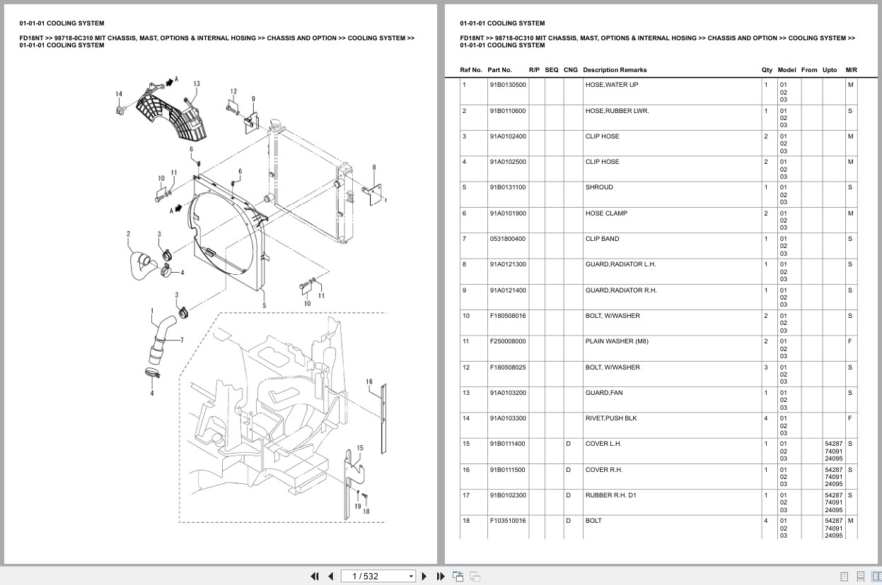 Mitsubishi Forklift FD18NT Europe Parts Catalog (3)