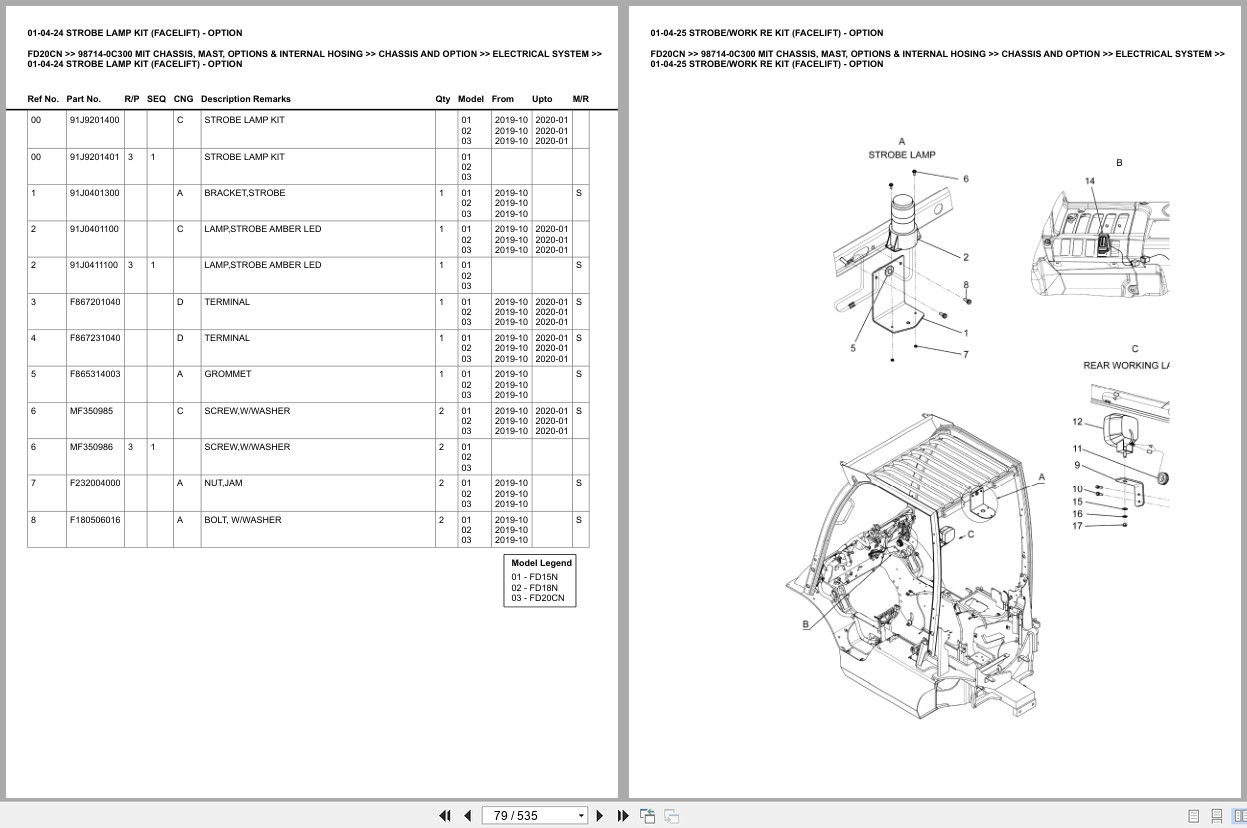 Mitsubishi Forklift FD20CN Europe Parts Catalog (2)