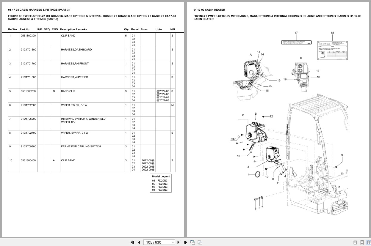 Mitsubishi Forklift FD20N3 Europe Parts Catalog (3)