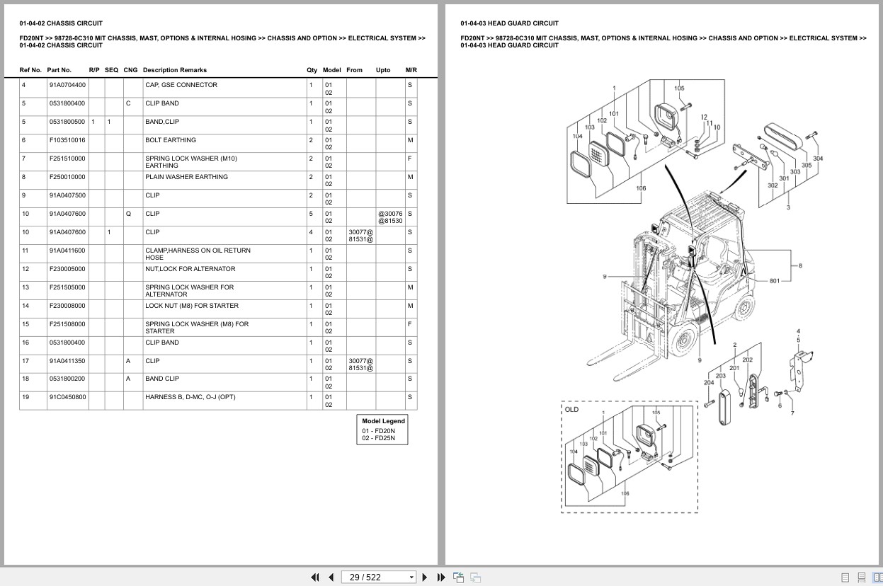Mitsubishi Forklift FD20NT Europe Parts Catalog (2)