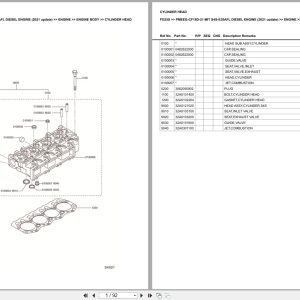 Mitsubishi Forklift FD25S S4S E35AFL Diesel Engine Update 2021 Europe Parts Catalog PMEEG CF18D 21 (1)