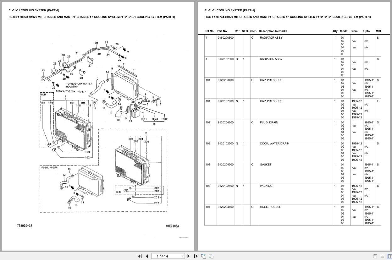 Mitsubishi Forklift FD30 Europe Parts Catalog (2)