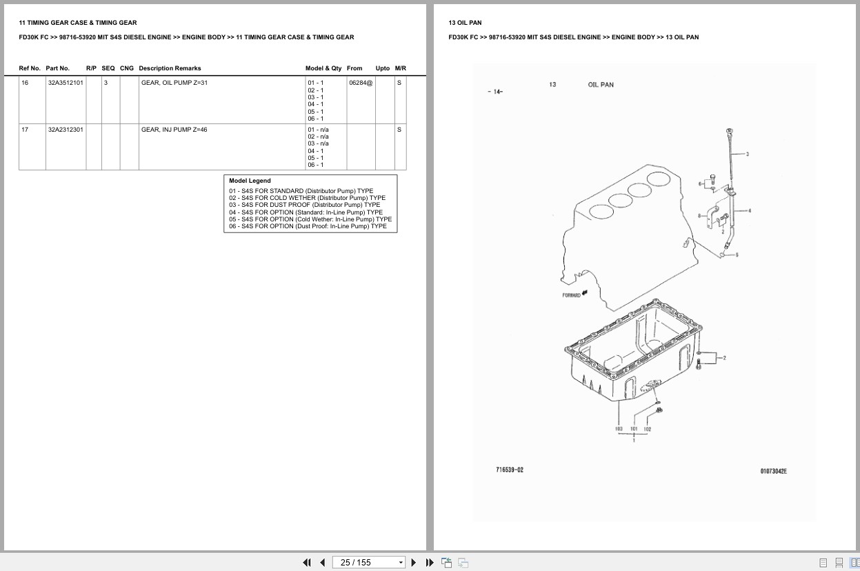 Mitsubishi Forklift FD30K FC Europe Parts Catalog (2)