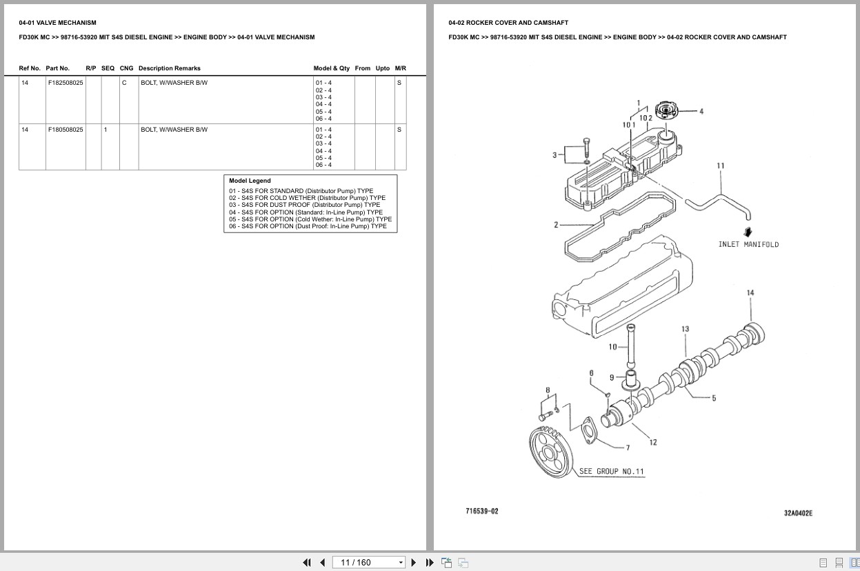 Mitsubishi Forklift FD30K MC Europe Parts Catalog (2)