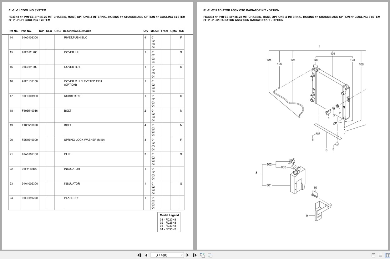 Mitsubishi Forklift FD30N3 Europe Parts Catalog (3)