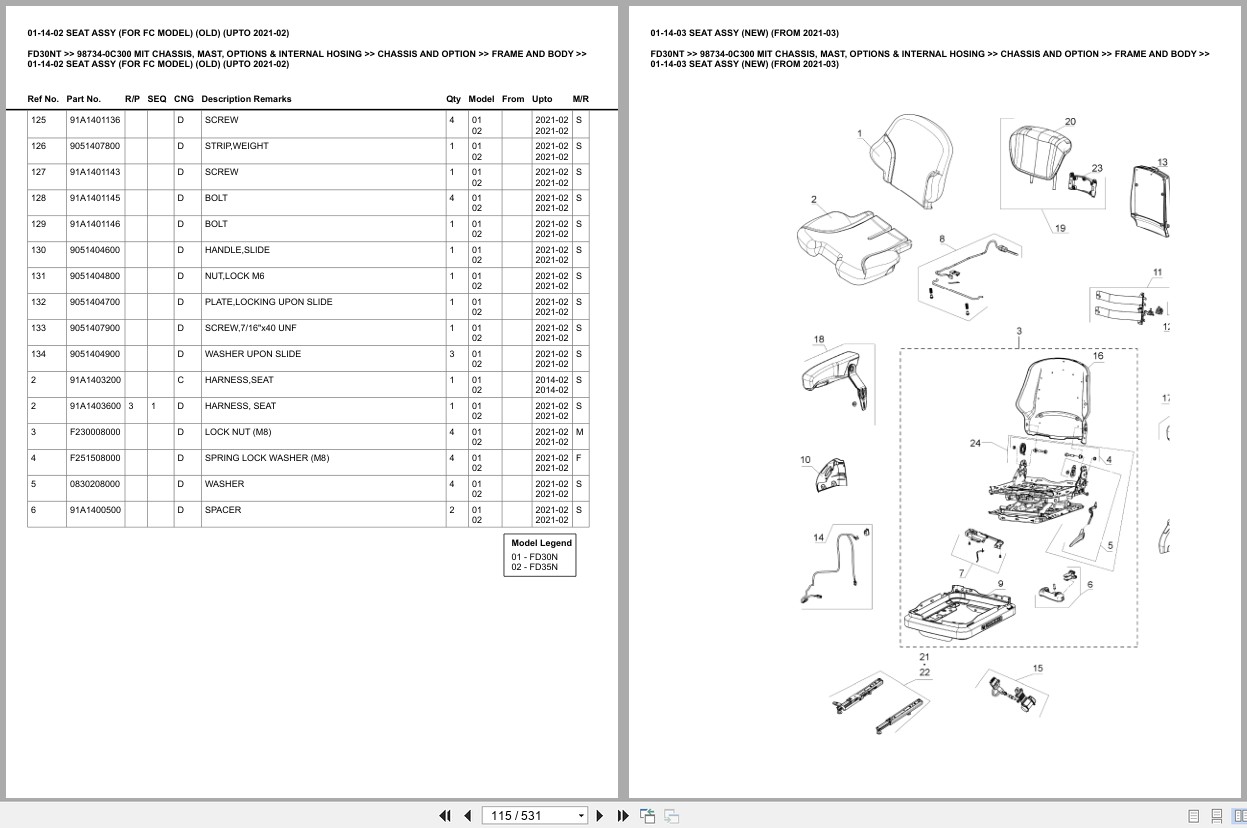 Mitsubishi Forklift FD30NT Europe Parts Catalog (2)