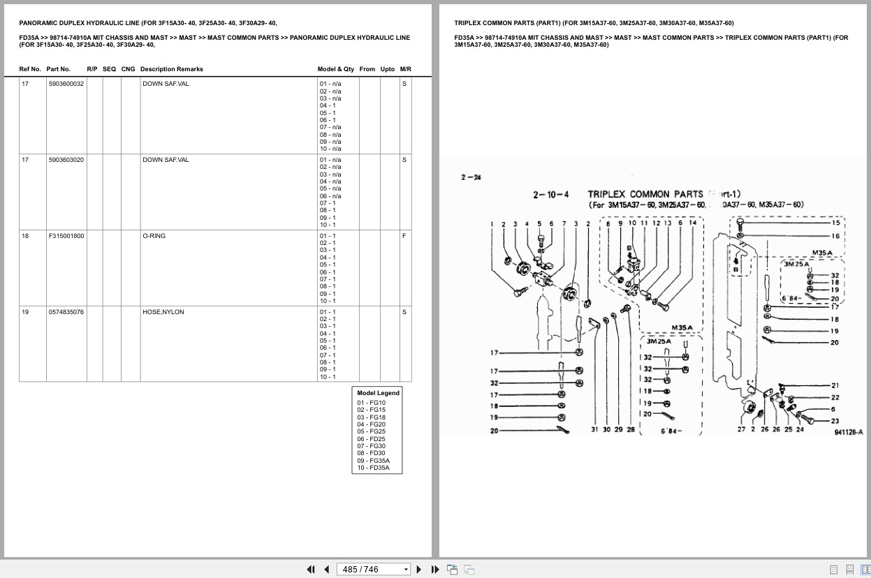 Mitsubishi Forklift FD35A Europe Parts Catalog (1)
