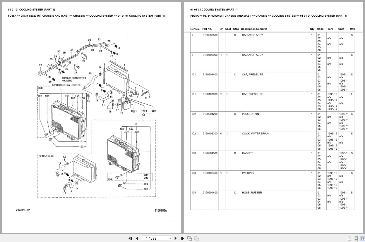 Mitsubishi Forklift FD35A Europe Parts Catalog (2)