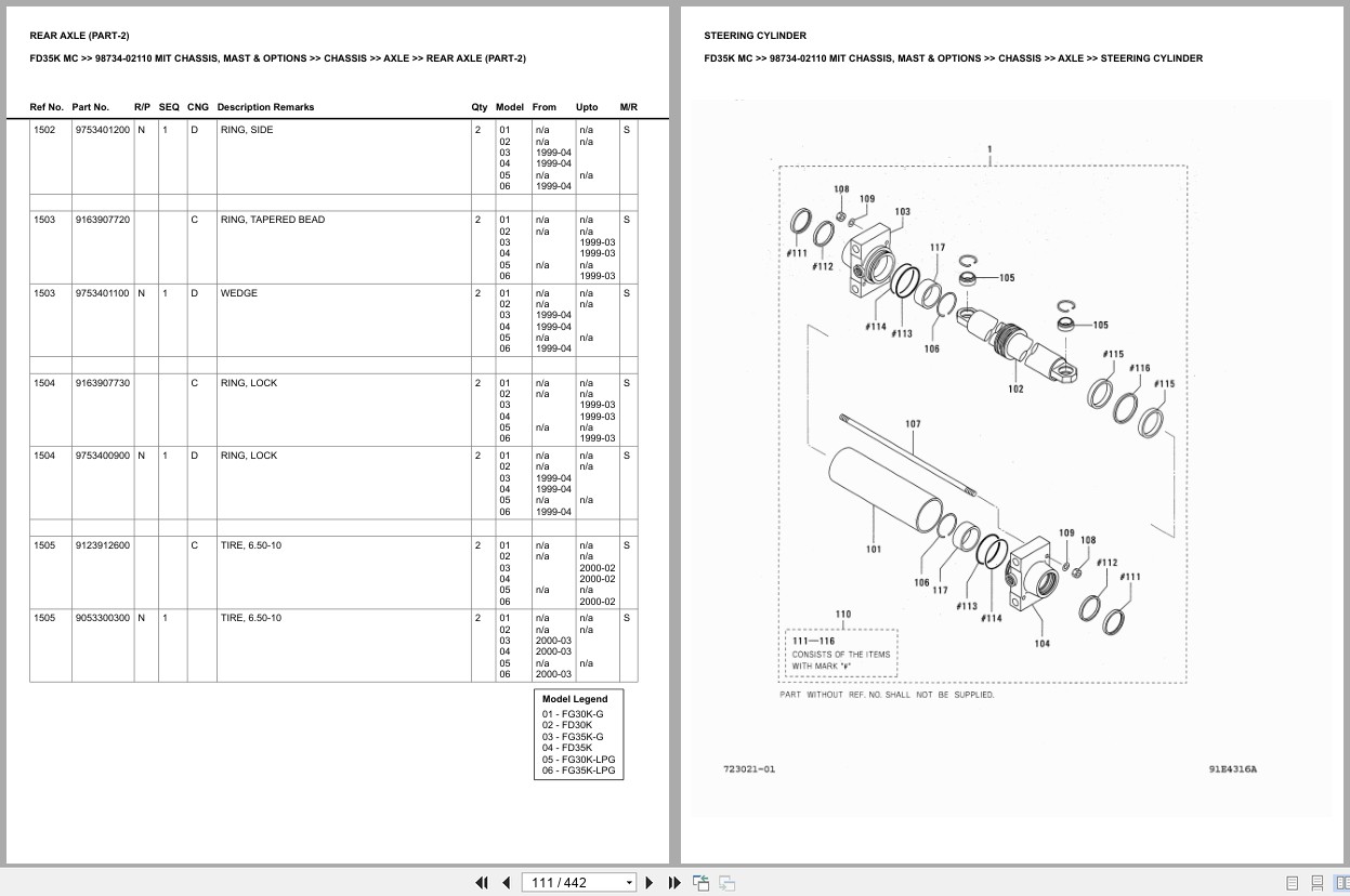 Mitsubishi Forklift FD35K MC Europe Parts Catalog (3)