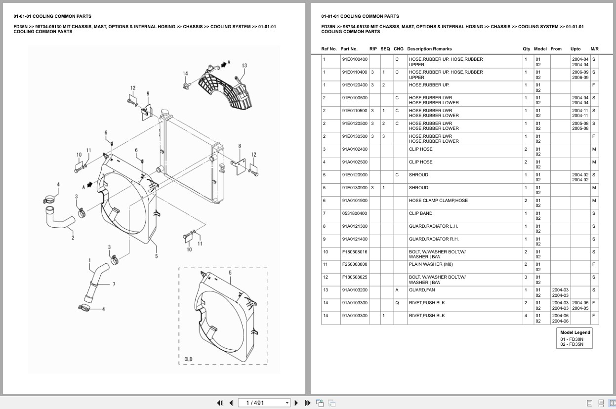 Mitsubishi Forklift FD35N Europe Parts Catalog (3)