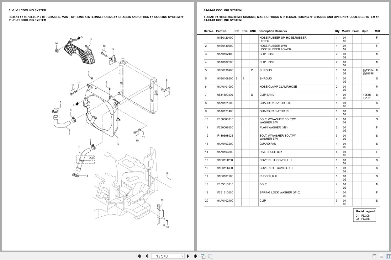 Mitsubishi Forklift FD35NT Europe Parts Catalog (3)
