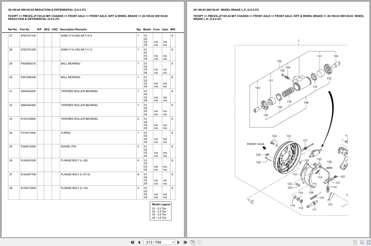 Mitsubishi Forklift FD35PT Europe Parts Catalog (2)