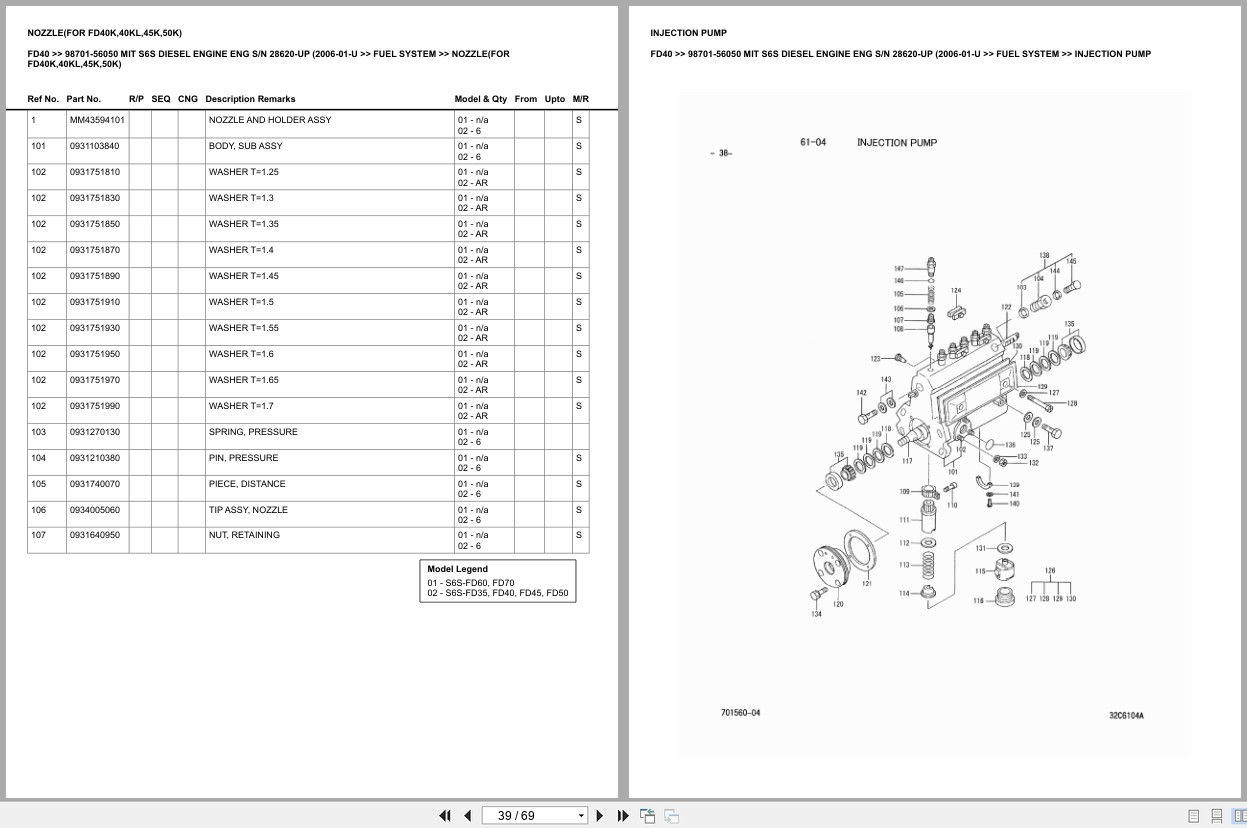 Mitsubishi Forklift FD40 Europe Parts Catalog (3)