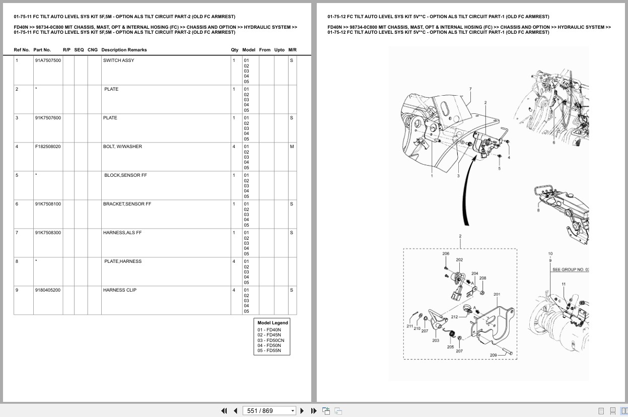 Mitsubishi Forklift FD40N Europe Parts Catalog (1)